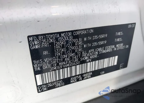 2021 Toyota Rav4 Prime Xse z USA, uszkodzony, nr VIN JTMEB3FV6MD006341